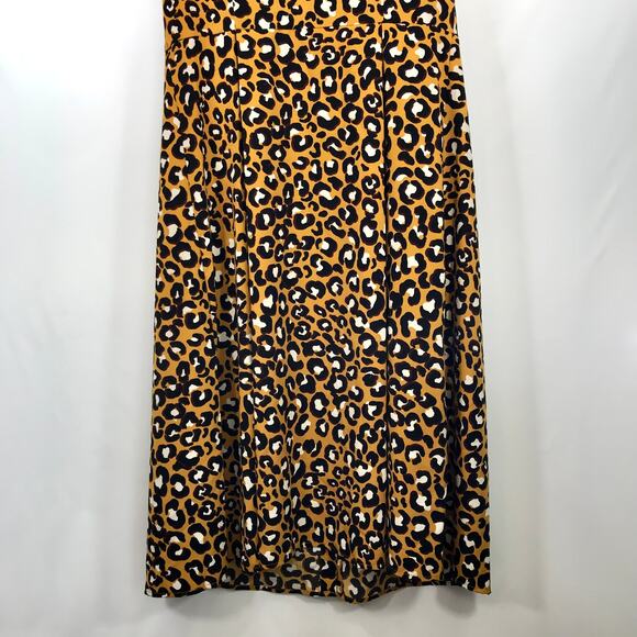 Who What Wear Dress Medium Leopard Ruffle Feminine‎ Resort Mediterranean Cruise - Picture 9 of 12